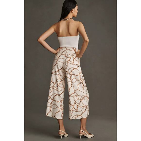 Anthropologie Maeve Printed Palazzo Pants - New Size 8 - Picture 3 of 6